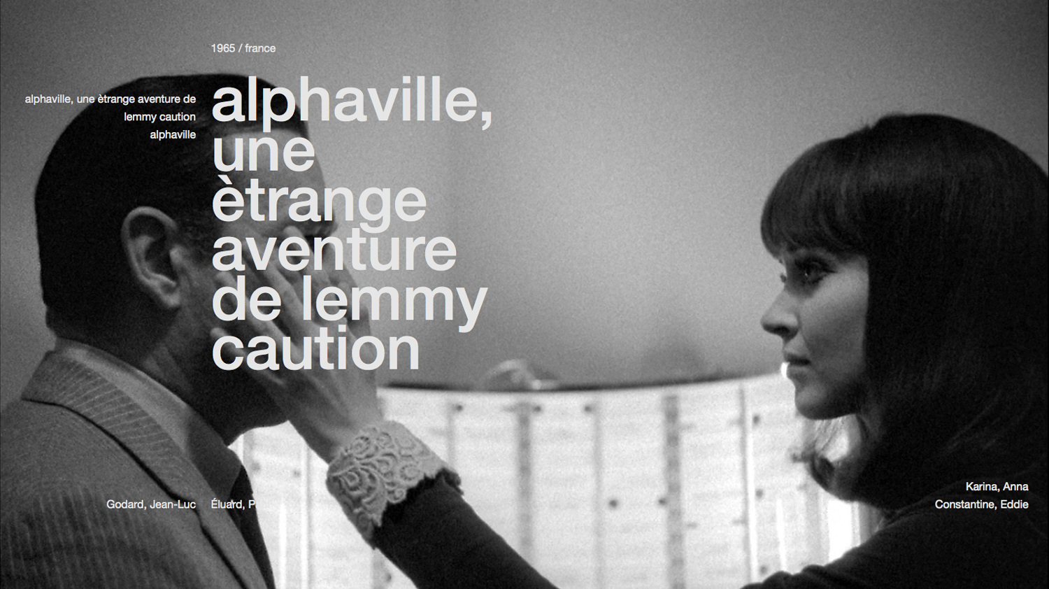 Alphaville, Une Ètrange Aventure De Lemmy Caution